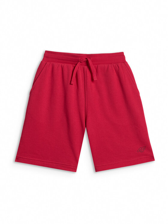 4F 4F Szorty sportowe BASIC+ Czerwony Regular Fit