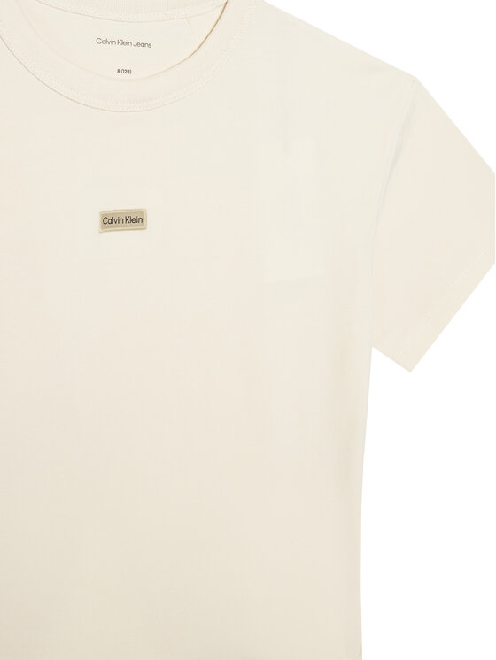 Calvin Klein Jeans Calvin Klein Jeans T-Shirt Folded Logo IG0IG03063 Béžová Regular Fit