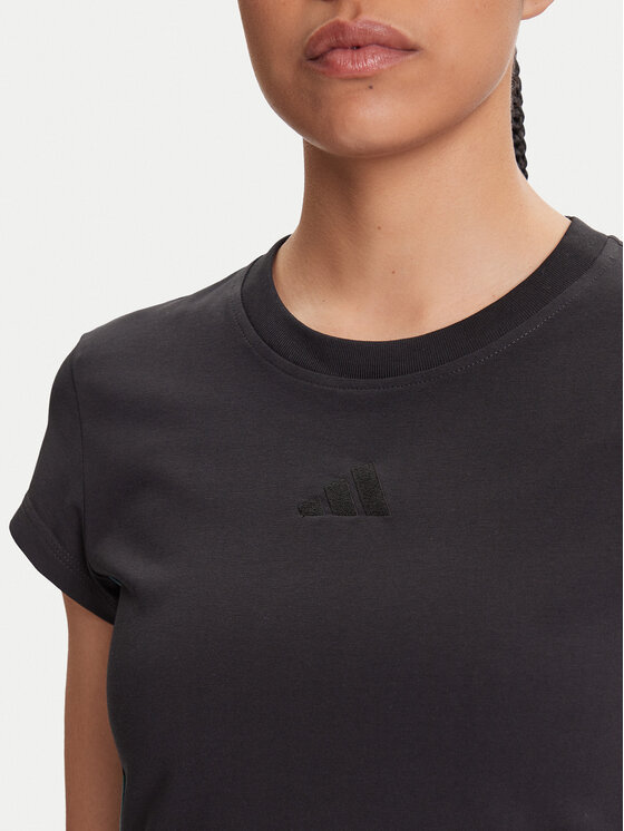 adidas adidas T-Shirt Animal Print 3-Stripes JM1850 Μαύρο Slim Fit