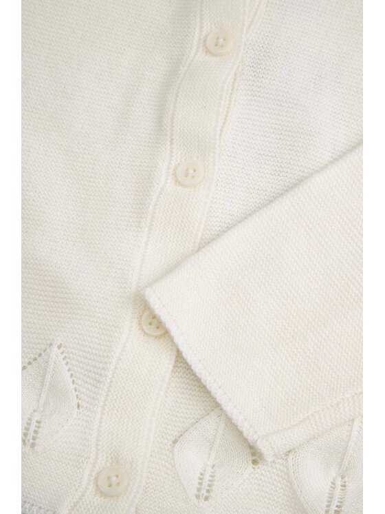 Coccodrillo Coccodrillo Kardigan WC6172201TGN-003 Kremowy Regular Fit