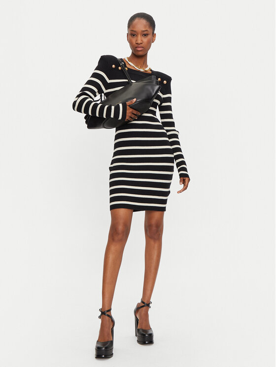 Fracomina Fracomina Φόρεμα υφασμάτινο FR24WD5005K462N8 Μαύρο Slim Fit