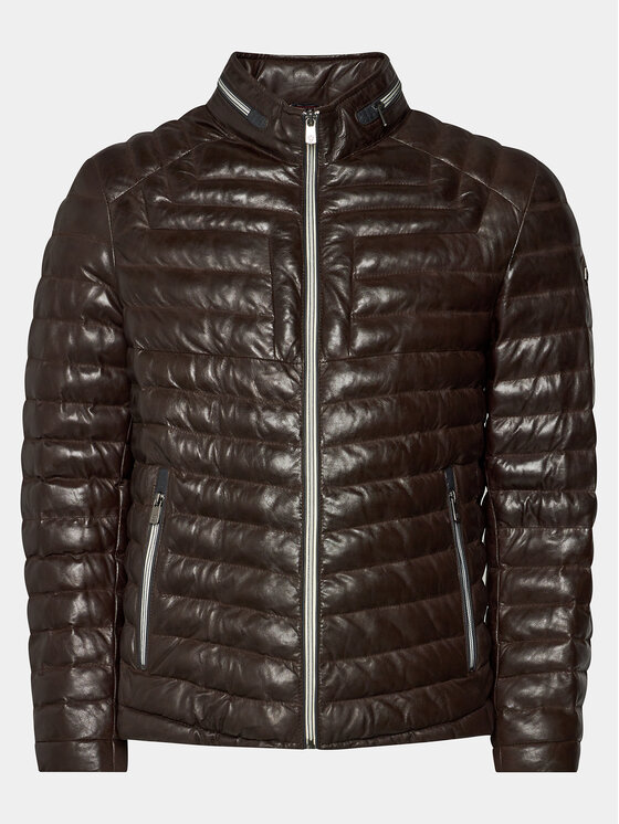 Milestone Milestone Geacă de piele Malik 991019 60215 Maro Regular Fit