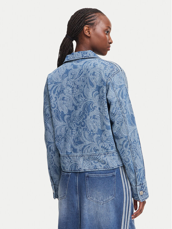 adidas adidas Kurtka jeansowa Liberty London Firebird Denim Tracktop KR6674 Niebieski Regular Fit