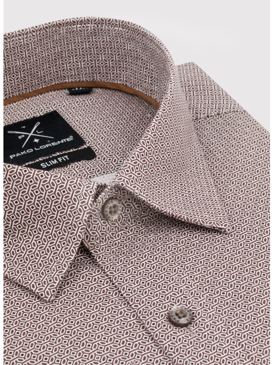Pako Lorente Pako Lorente Koszula P22WF-1X-052 Brązowy Slim Fit