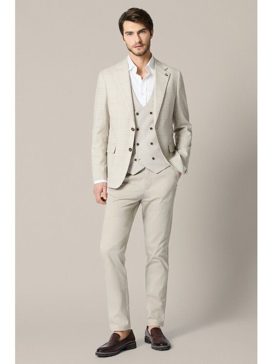 Lancerto Lancerto Marynarka Bagolino MA131126000033 Beżowy Regular Fit