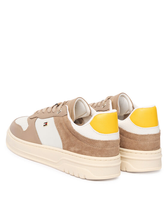 Tommy Hilfiger Tommy Hilfiger Sportcipők Th Sporty Cupsole Tumbled Ltr FW0FW09024 Bézs
