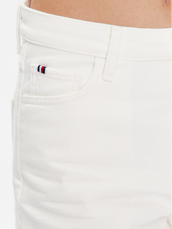 Tommy Hilfiger Tommy Hilfiger Kratke traperice WW0WW40211 Bijela Regular Fit