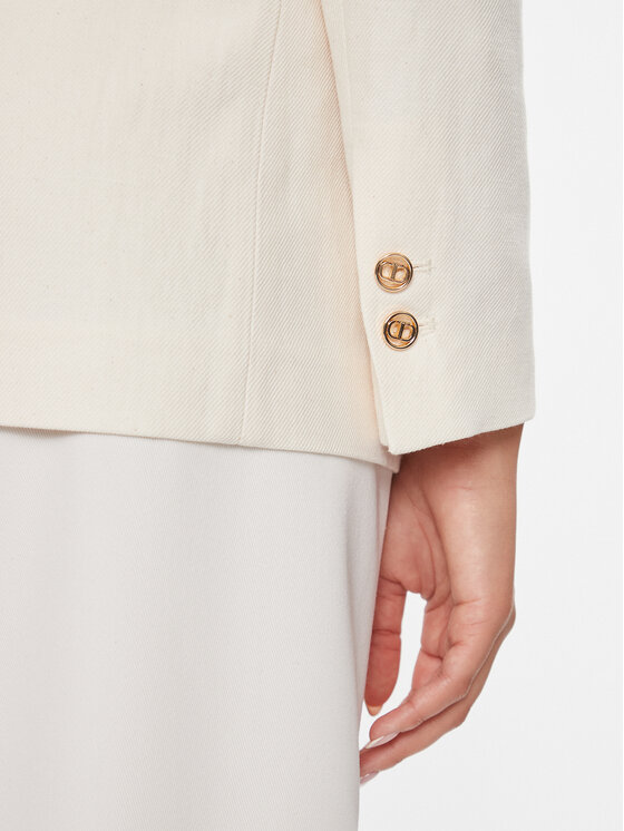 TWINSET TWINSET Marynarka 241TP2560 Écru Oversize