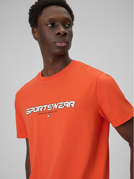 4F 4F T-Shirt BRAND CODE Pomarańczowy Regular Fit
