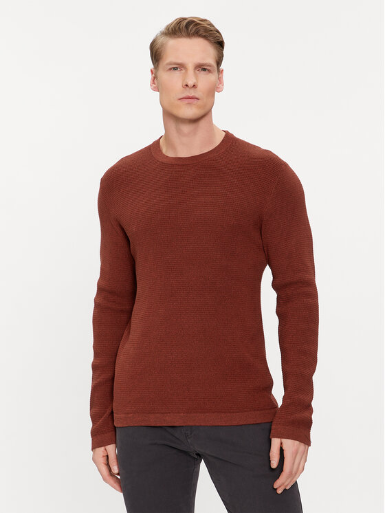 Selected Homme Sveter 16079776 Bordová Regular Fit