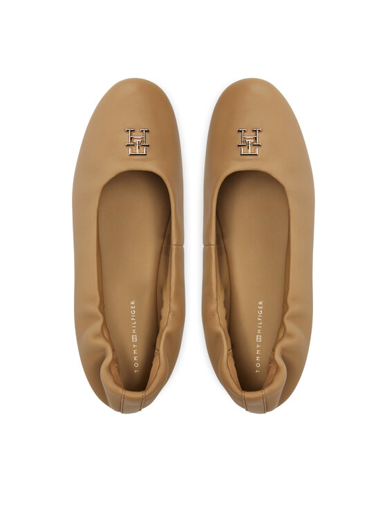 Tommy Hilfiger Tommy Hilfiger Μπαλαρίνες Th Elevated Elastic Ballerina FW0FW07882 Χακί