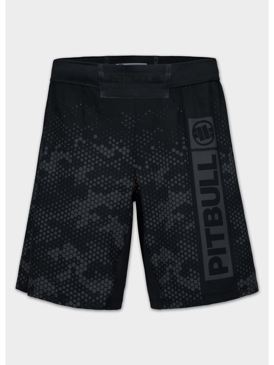 PITBULL PITBULL Szorty sportowe HEX CAMO HILLTOP Czarny Regular Fit