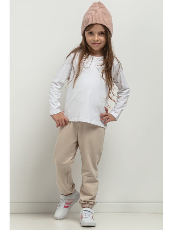 Tessita Tessita Bluzka BLUZKA MMD44_1_128 Biały Regular Fit