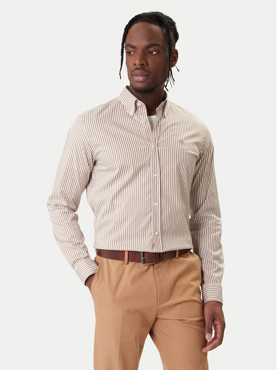 BOSS BOSS Camicia H-Roan 50556085 Beige Slim Fit