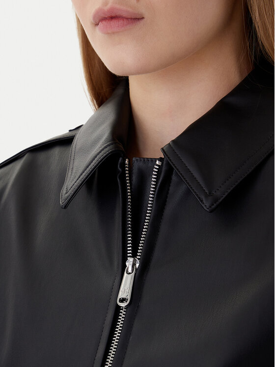 Calvin Klein Jeans Calvin Klein Jeans Jacke aus Kunstleder Moto LV047E501G Schwarz Regular Fit