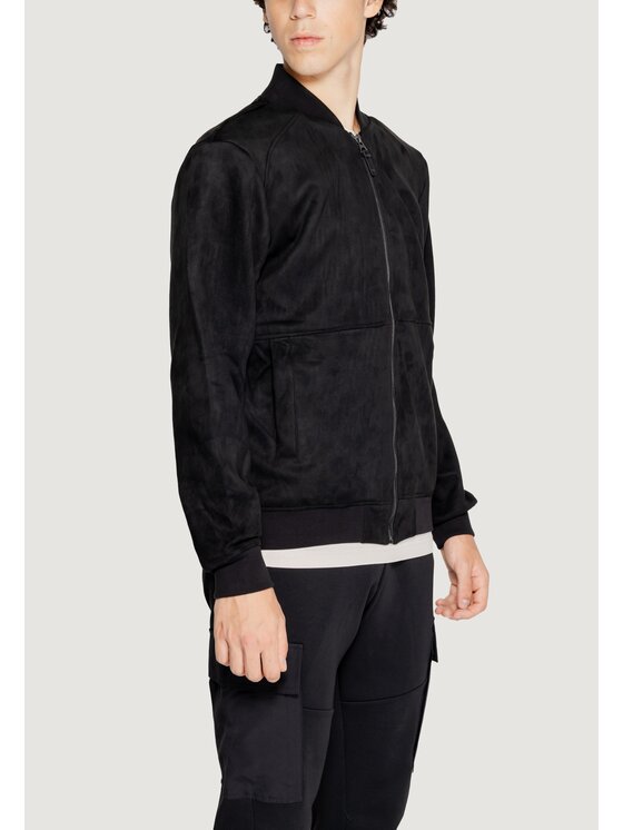 Antony Morato Antony Morato Giacca di pelle STRETCH FAUX SUEDE Nero Stretch Fit