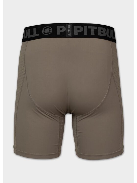 PITBULL PITBULL Szorty sportowe RUNWAY Brązowy Regular Fit