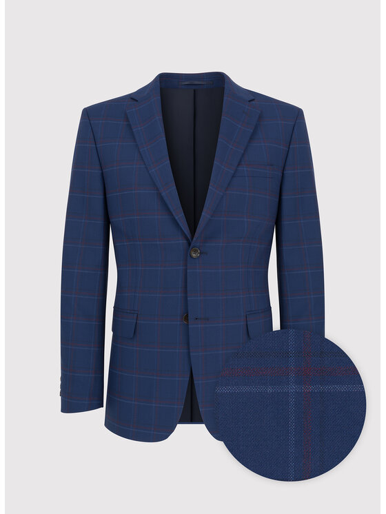 Pako Lorente Pako Lorente Marynarka P24SF-3G-005 Granatowy Slim Fit