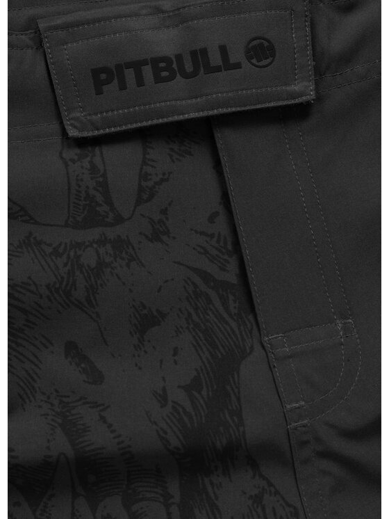PITBULL PITBULL Szorty sportowe SKULL LOGO Szary Regular Fit