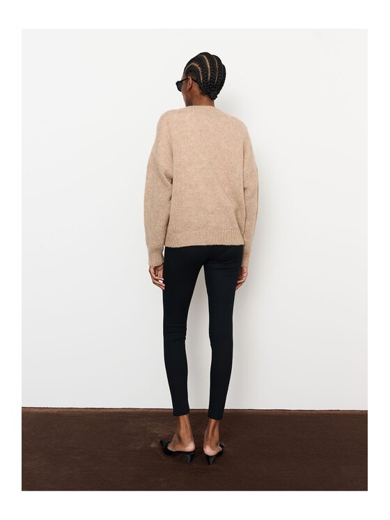La Mania La Mania Sweter PAUL Beżowy Classic Fit