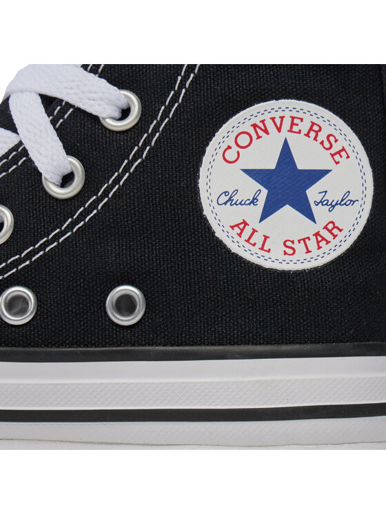 Converse Converse Trampki Chuck Taylor All Star Lift Platform High Top Little Kids 372859C Czarny