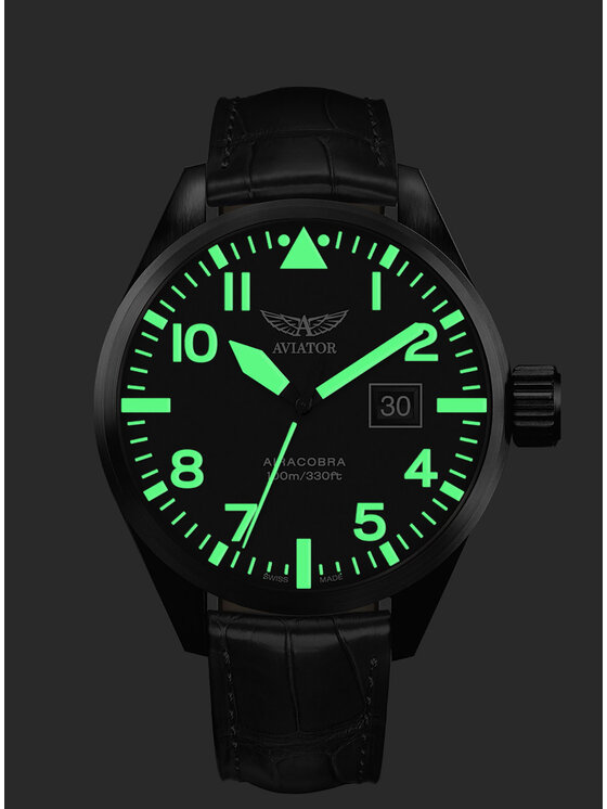 Aviator Aviator Zegarek V.1.22.5.148.4 Czarny