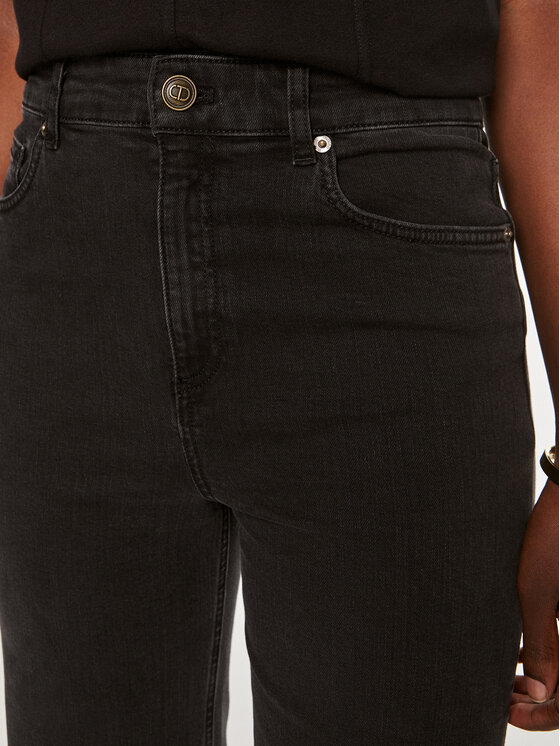 TWINSET TWINSET Jeansy 242TP2590 Černá Flare Fit