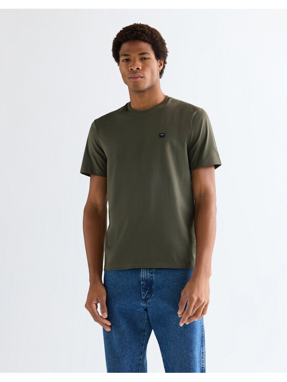 Wrangler Wrangler T-shirt SIGN OFF TEE Verde Regular Fit