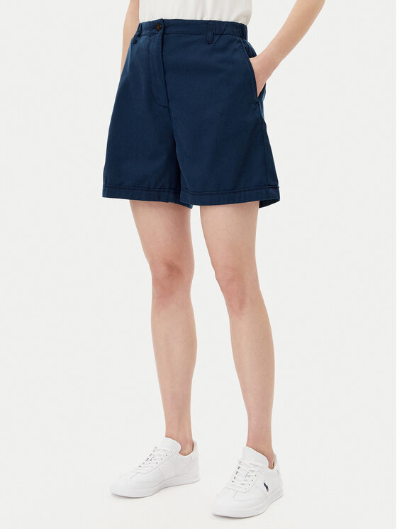 Tommy Hilfiger Tommy Hilfiger Šortky z materiálu WW0WW44762 Tmavomodrá Regular Fit