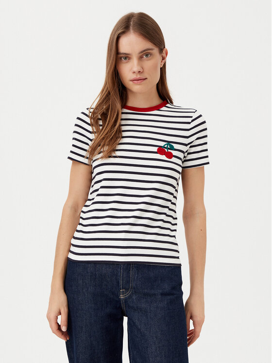 ONLY ONLY T-Shirt Heart 15318959 Tmavomodrá Regular Fit