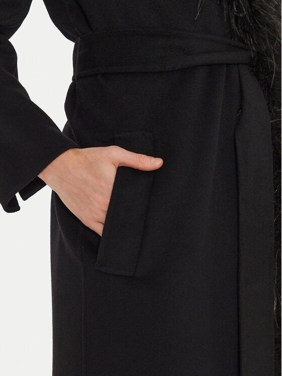 TWINSET TWINSET Wollmantel 242TP2065 Schwarz Regular Fit