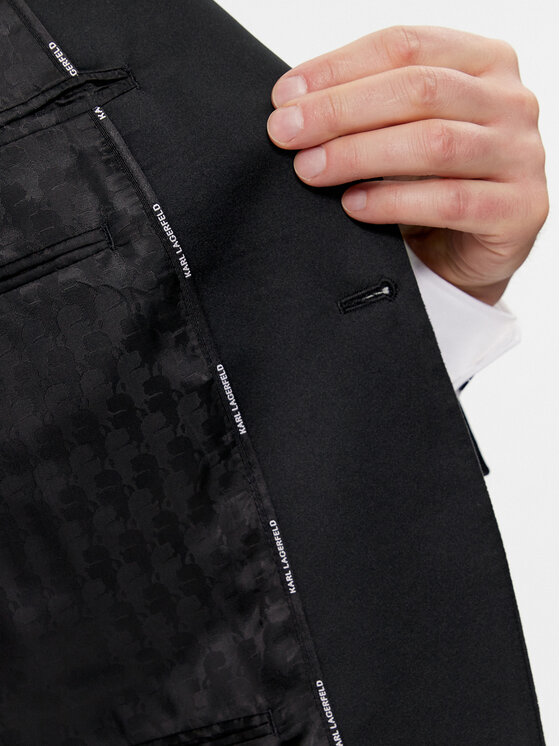 KARL LAGERFELD KARL LAGERFELD Marynarka 155270 541009 Czarny Slim Fit