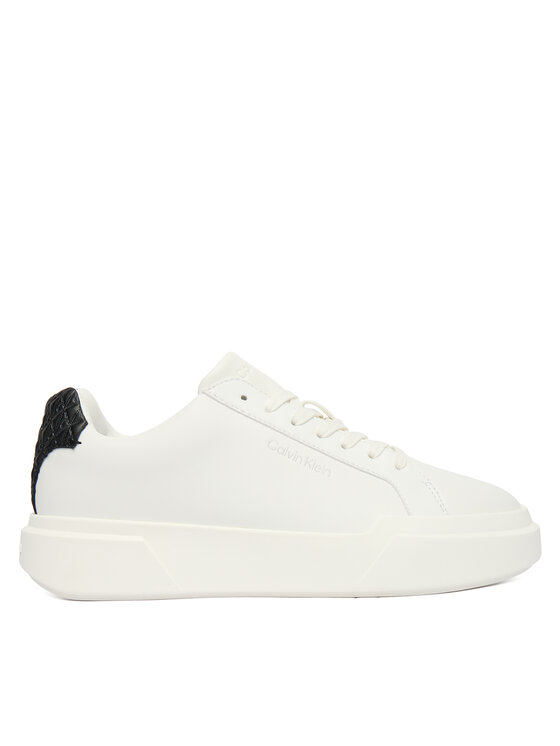Calvin Klein Calvin Klein Sneakersy Chunky Cupsole Laceup Lth Bt Aop YW0YW02036 Bílá