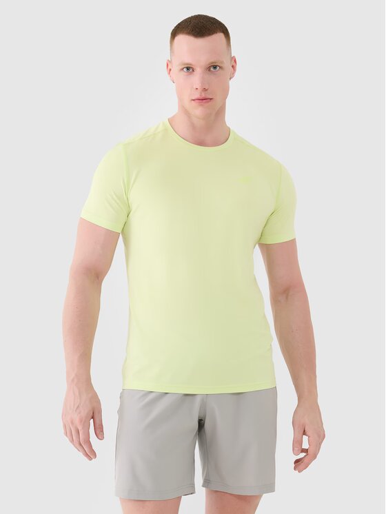 4F 4F T-Shirt 4FWSS25TFTSM1343-45S Zielony Regular Fit