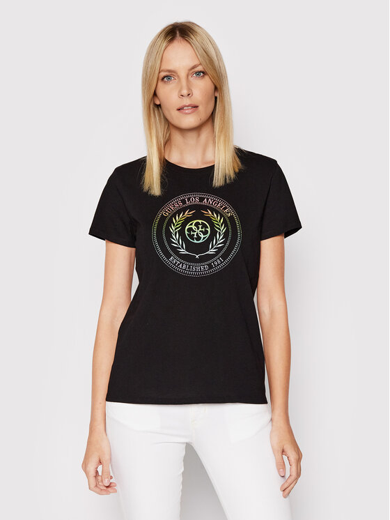 Guess T-Shirt Logo M3GI61 K9RM1 Écru Slim Fit