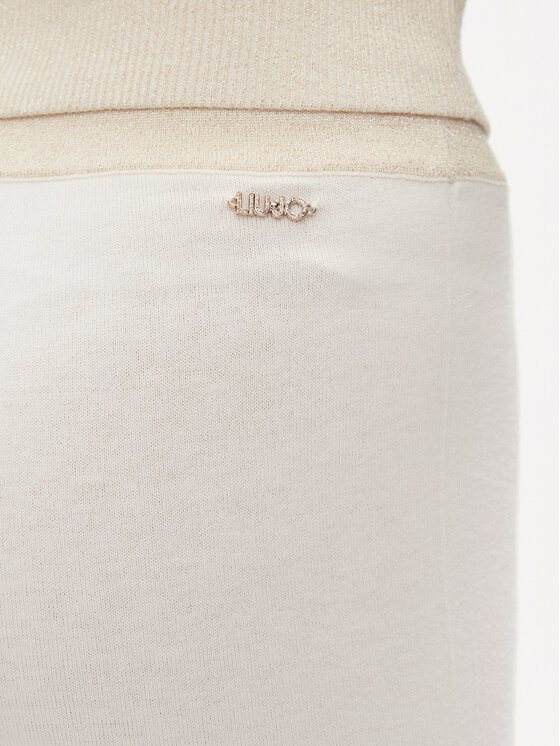 Liu Jo Sport Liu Jo Sport Kötött nadrág TA4052 MS005 Ekru Bootcut Fit