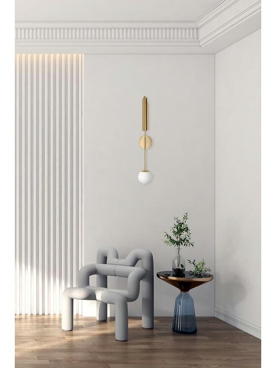 MIAhome MIAhome Kinkiet Lampa ścienna LUCCA złota 69 cm Złoty