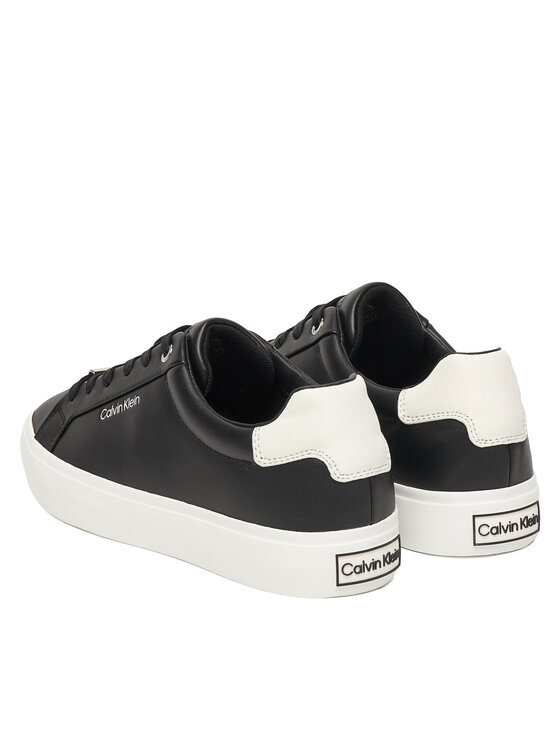 Calvin Klein Calvin Klein Snīkeri Vulc Lace Up Lth/Moire Bt HW0HW02747 Melns