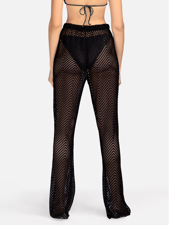 Miss Lou Miss Lou Pantaloni di tessuto O-CE1-CZ Nero