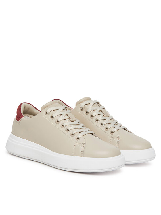 Calvin Klein Calvin Klein Sneakersy Cupsole Lace Up - Suede Bt HW0HW02404 Beżowy