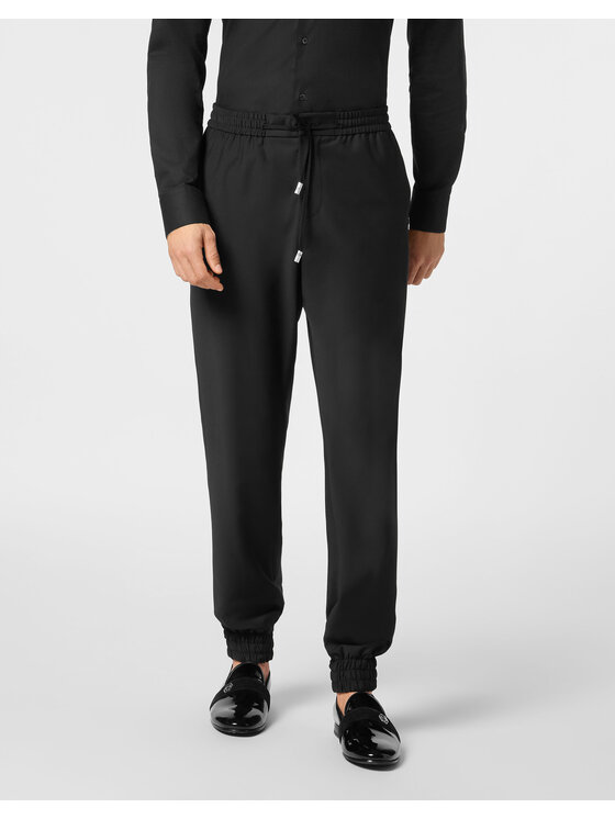 PHILIPP PLEIN PHILIPP PLEIN Jogger nohavice 23081 Čierna Jogger Fit