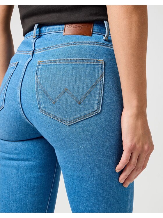 Wrangler Wrangler Jeansy SLIM Niebieski Straight Leg