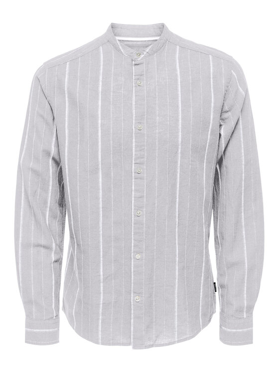 Only & Sons Only & Sons Košile 22025122 Šedá Slim Fit