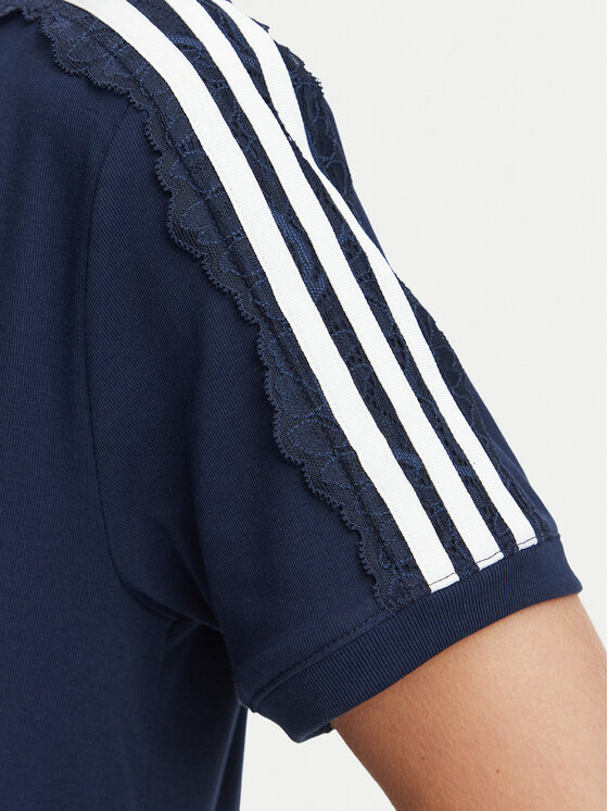 adidas adidas T-Shirt Lace 3 Stripes LG4264 Granatowy Regular Fit