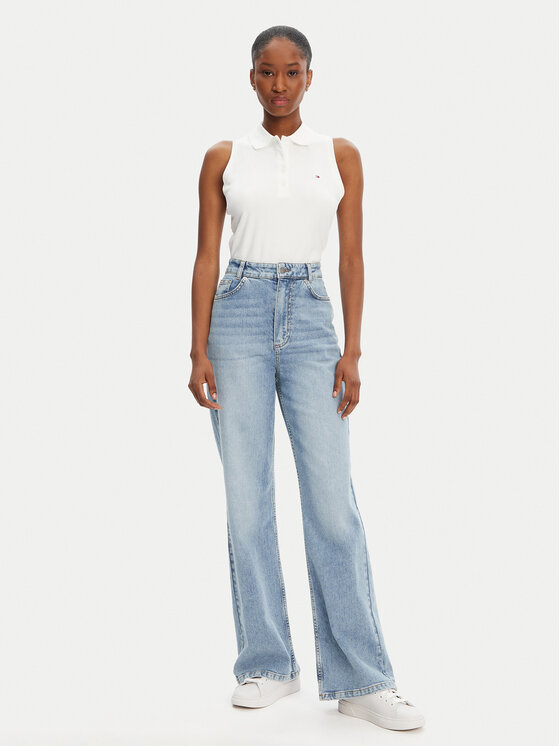 Tommy Hilfiger Tommy Hilfiger Halenka 1985 WW0WW46790 Bílá Slim Fit