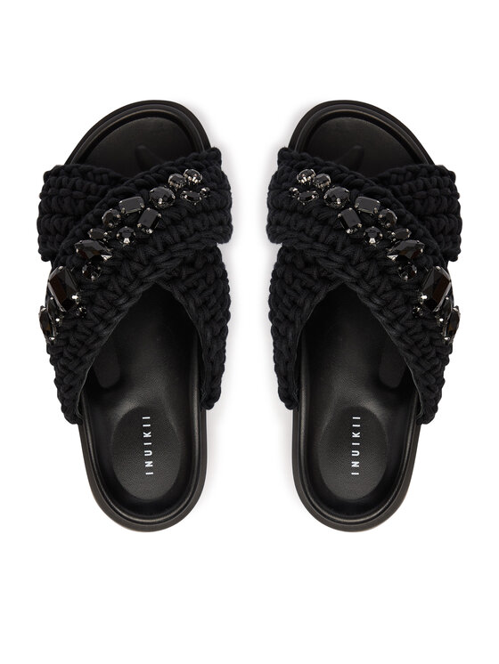 Inuikii Inuikii Ciabatte Woven Stones 1004.003.0073 Nero