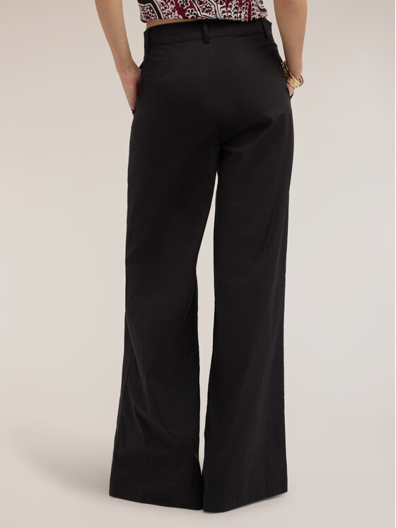 Motivi Motivi Spodnie materiałowe P02SQ004661N033 Czarny Flare Fit