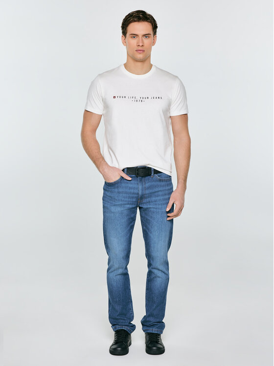 BIG STAR BIG STAR T-Shirt OLIVER Biały Basic Fit