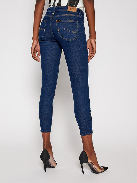 Lee Lee Džinsai Scarlett Cropped L30CPQAN 112106378 Tamsiai mėlyna Skinny Fit