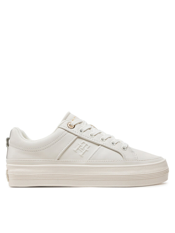 Tommy Hilfiger Snīkeri Essential Vulc Sneaker Monogram FW0FW07945 Écru